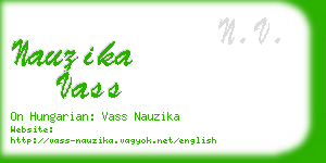 nauzika vass business card